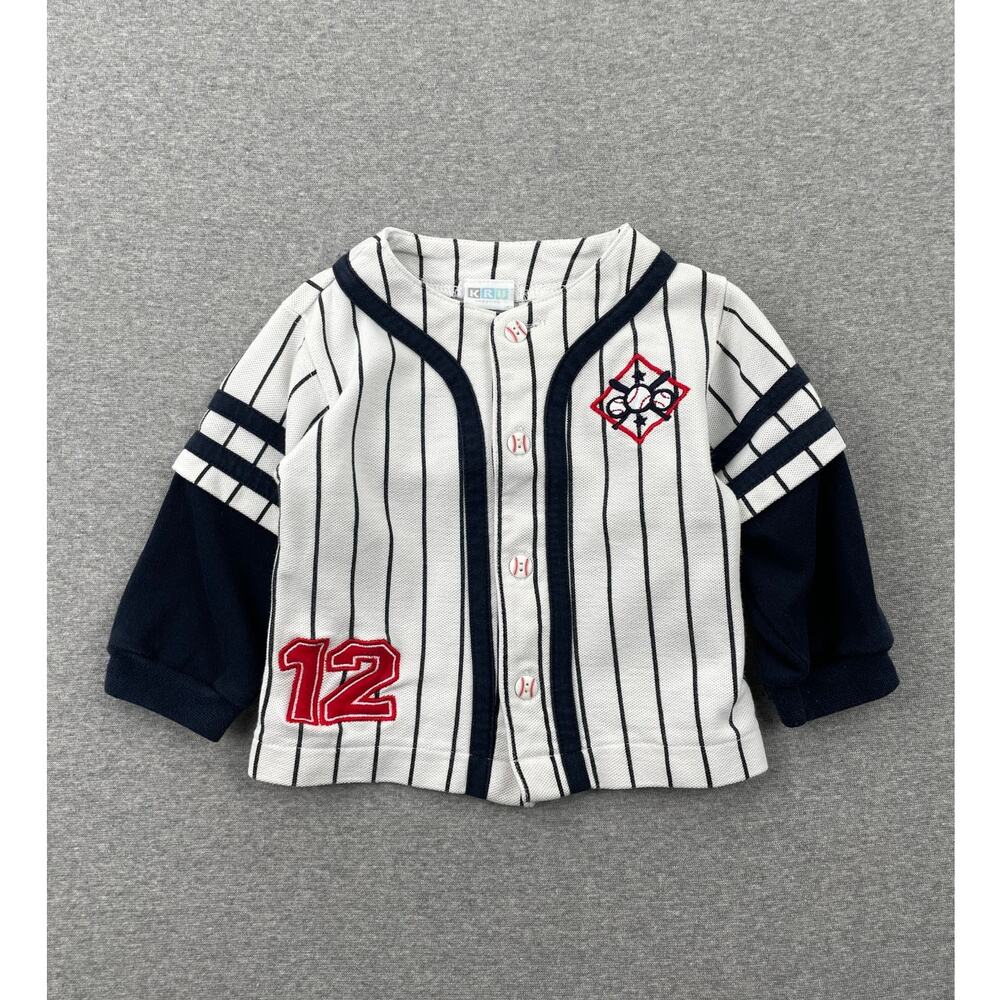 Vintage Y2K KRU Supplies Baseball-Style Toddler Jersey 18 months Long Sleeve